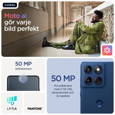 Motorola edge 60 16,9 cm (6.67") Dual SIM Android 15 5G USB Type-C 12 GB 512 GB 5200 mAh Blå