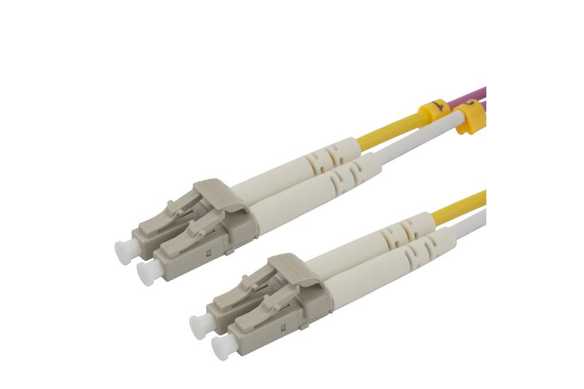 Deltaco OM4 Fiber cable, LC - LC, duplex, multimode, 4,0m