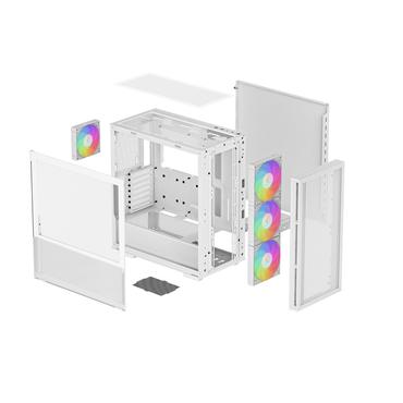 DeepCool CH560 WH Tårn Udvidet ATX Ingen strømforsyning Hvid