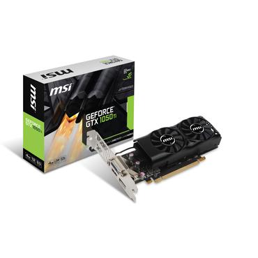 MSI GTX 1050 TI 4GT LP Grafikkort - lavprofil - 4GB GDDR5