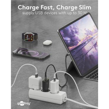 USB-C&trade; PD GaN Fast Charger Slim (30 W)
