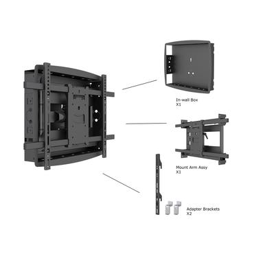 Multibrackets M Recessed Full Motion Flexarm - monteringssats - f&ouml;r TV - svart