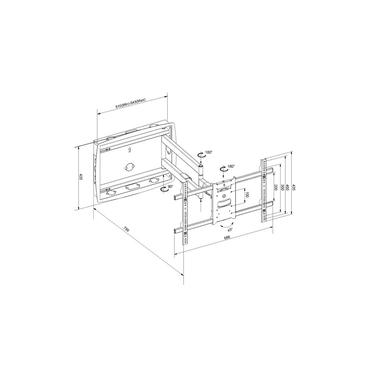 Multibrackets M Recessed Full Motion Flexarm - monteringssats - f&ouml;r TV - svart