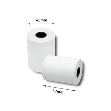 Qoltec - termiskt papper - 10 rulle (rullar) - Rulle (5,7 cm x 20 m) - 55 g/m&sup2;