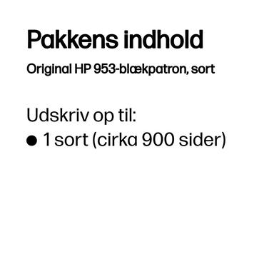 HP Original 953-blækpatron, sort