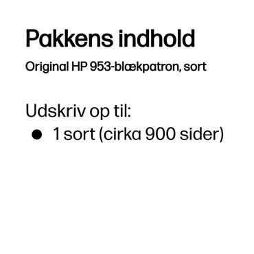 HP Original 953-blækpatron, sort