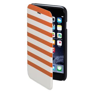 Hama Stripes mobiltelefon etui 11,9 cm (4.7") Folie Orange, Hvid