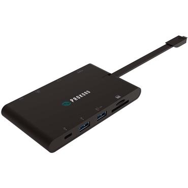 Prokord PD-DOCKM08 dockingstation Ledningsført USB 3.2 Gen 1 (3.1 Gen 1) Type-C Sort