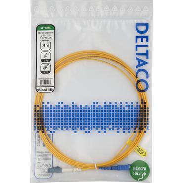 Deltaco LCSC-4-SUU InfiniBand og fiberoptisk kabel 4 m LC SC Gul