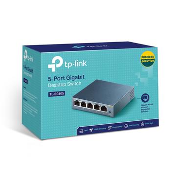 TP-Link TL-SG105 Ikke administreret Gigabit Ethernet (10/100/1000) Sort