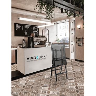 VivoLink Portable Digital Signage Stand - ställ - för platt panel - mattsvart