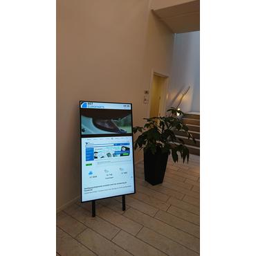 VivoLink Portable Digital Signage Stand - ställ - för platt panel - mattsvart
