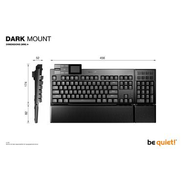 be quiet! Dark Mount Silent Tactile DE ISO tastatur Spil USB QWERTZ Tysk Sort