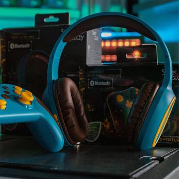 Lexip Adventure Classic Headset Kabel & trådløs Spil Bluetooth Brun, Turkis