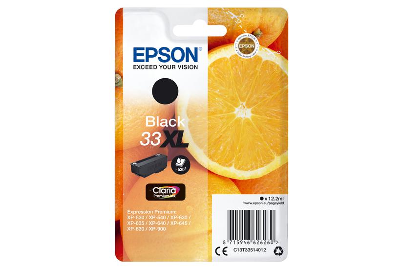 Epson 33XL - XL - svart - original - bl&auml;ckpatron