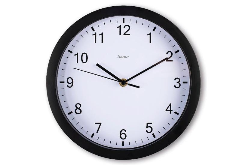 Hama Elba Kvartsur Rund Sort, Hvid