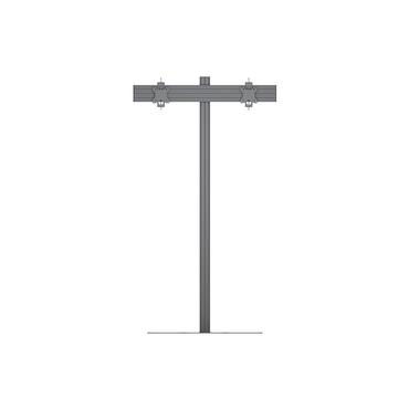 Multibrackets M Pro MBFSC2U st&auml;ll - pelare - f&ouml;r 2 LCD-bildsk&auml;rmar - 180 - svart