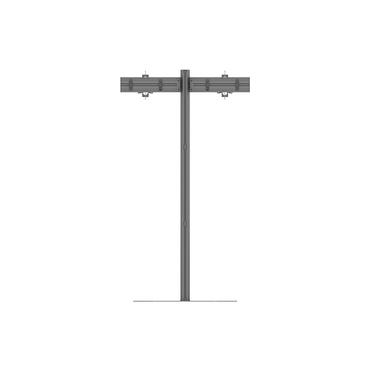 Multibrackets M Pro MBFSC2U st&auml;ll - pelare - f&ouml;r 2 LCD-bildsk&auml;rmar - 180 - svart