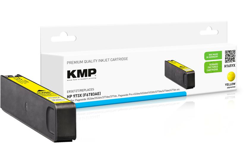 KMP H165YX bl&aelig;kpatron Kompatibel H&oslash;jt (XL) udbytte Gul