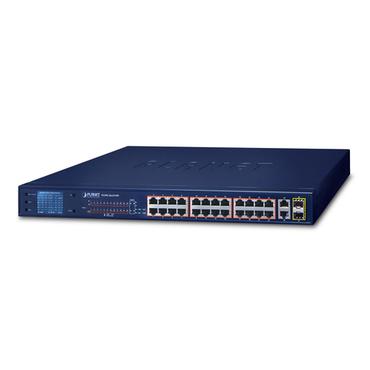 PLANET FGSW-2622VHP netværksswitch Ikke administreret L2 Fast Ethernet (10/100) Strøm over Ethernet (PoE) 1U Blå