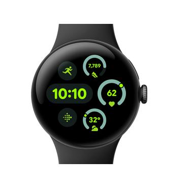 Google Pixel Watch 3 - mattsvart aluminium - smart klocka med aktivt band - obsidian - 32 GB