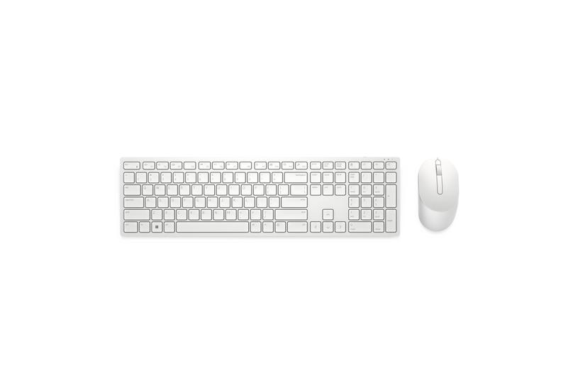 Dell Pro Keyboard and Mouse KM5221W - sæt med mus og tastatur - QWERTY - russisk - hvid Indgangsudstyr