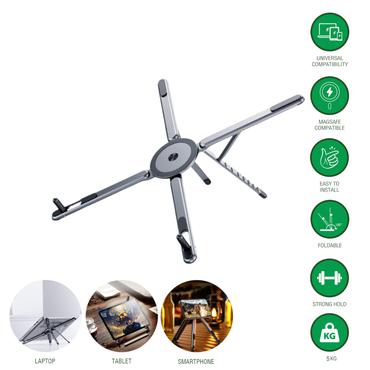 4smarts 541706 holder Aktiv holder Bærbar, Mobiltelefon/Smartphone, Tablet/UMPC Grå