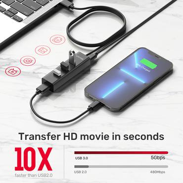 Unitek - hub - 4 porte