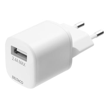 DELTACO USB-AC181 strømforsyningsadapter - USB - 12 Watt