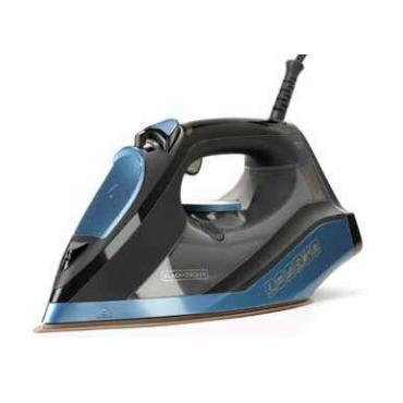 Black & Decker BXIR2801E Tør & dampstrygejern Keramisk strygesål 2800 W Sort, Blå