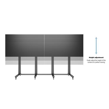 Multibrackets M Public Display Stand 210 Dual Screen stativ - for 2 flade paneler/videokonferencesystem - sort
