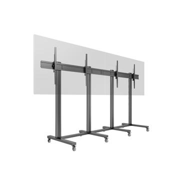 Multibrackets M Public Display Stand 210 Dual Screen stativ - for 2 flade paneler/videokonferencesystem - sort