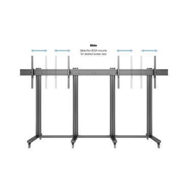 Multibrackets M Public Display Stand 210 Dual Screen stativ - for 2 flade paneler/videokonferencesystem - sort