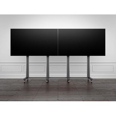 Multibrackets M Public Display Stand 210 Dual Screen stativ - for 2 flade paneler/videokonferencesystem - sort