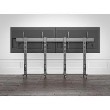 Multibrackets M Public Display Stand 210 Dual Screen stativ - for 2 flade paneler/videokonferencesystem - sort