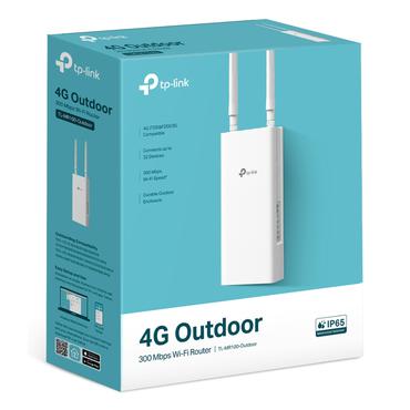 TP-Link TL-MR100-OUTDOOR tr&aring;dl&oslash;s router Hurtigt ethernet Enkelt band (2,4 GHz) 4G Hvid