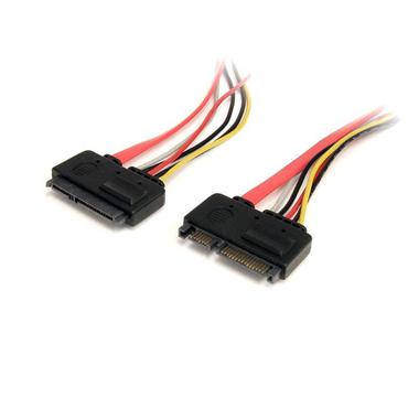 StarTech.com 12in 22 Pin SATA Power and Data Extension Cable - 1ft SATA data power Extension - 12 inch SATA Extension - SATA-f&ouml;rl&auml;ngningskabel - 30.5 cm