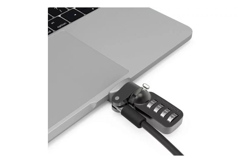 Compulocks Ledge Lock Adaptor for MacBook Pro 13" M1 & M2 with Combination Cable Lock Silve - adapter för säkerhetslåsurtag