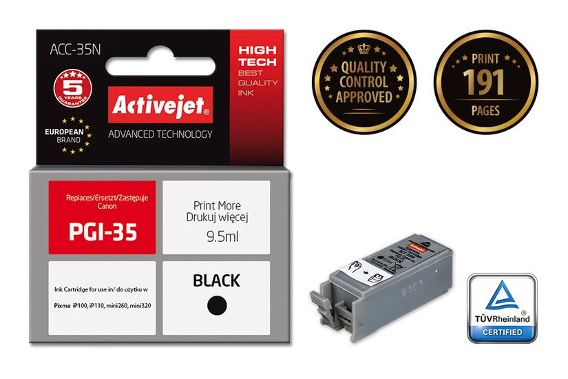Activejet ACC-35N (erstatning for Canon PGI-35; Supreme; 9,5 ml; sort)