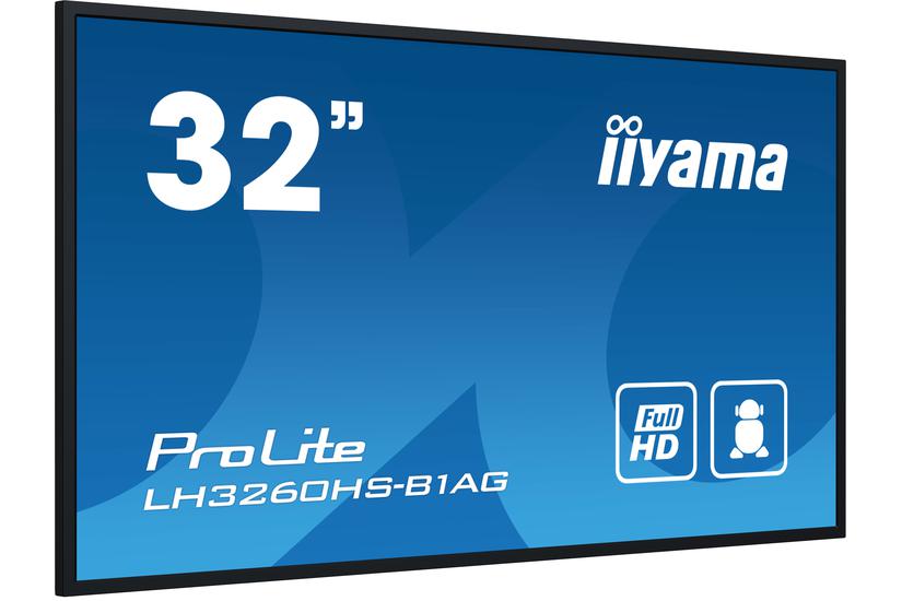 iiyama ProLite LH3260HS-B1AG 32" Klass (31.5" visbar) LED-bakgrundsbelyst LCD-skärm - Full HD - för digital skyltning