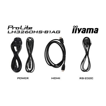 iiyama ProLite LH3260HS-B1AG 32" Klass (31.5" visbar) LED-bakgrundsbelyst LCD-skärm