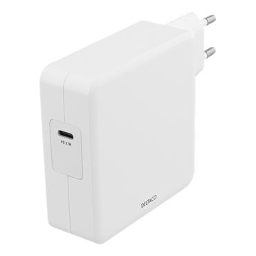 DELTACO USBC-AC117 str&ouml;madapter - 24 pin USB-C - 87 Watt