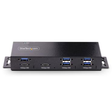 StarTech.com 7-Port Industrial USB Hub 10Gbps Hub, Metal, Mountable, TAA - hub - industriel - 7 porte - monterbar på stativ - TAA-kompatibel
