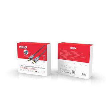 UNITEK C1615GY DisplayPort kabel 5 m Sort, Gr&aring;