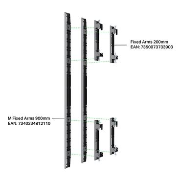 Multibrackets 2110 tilbehør til videovægskærm Sort