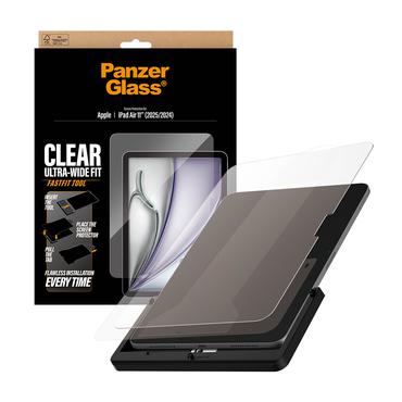 PanzerGlass ® Skærmbeskyttelse iPad Air 11" (2024-2026) | Ultra-Wide Fit m. Fastfit tool