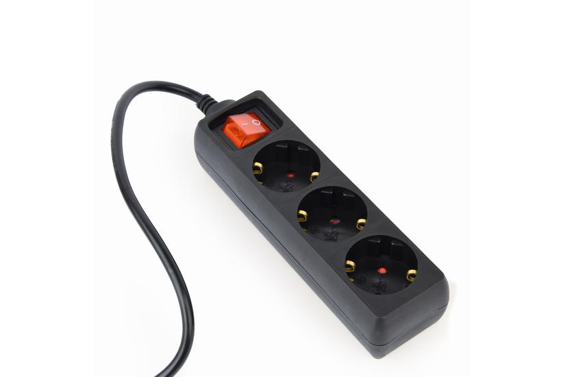 Gembird EG-PSU3-01 stikd&aring;se 0,6 m 3 AC stikkontakt(er) Indend&oslash;rs Sort