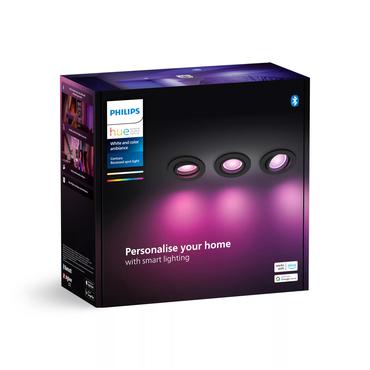 Philips Hue White&Col. Amb.Centura Einbausp 3flg schw 3x4.2W