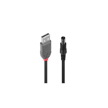 Lindy 70267 USB-kabel USB 2.0 1,5 m USB A DC Sort