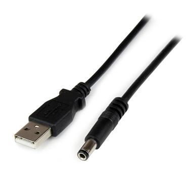 StarTech.com 1m USB to Type N Barrel 5V DC Power Cable - USB A to 5.5mm DC - 1 Meter USB to 5.5mm DC Plug (USB2TYPEN1M) - strømkabel - USB (kun strøm) til DC jackstik 5,5 x 2,5 mm - 1 m